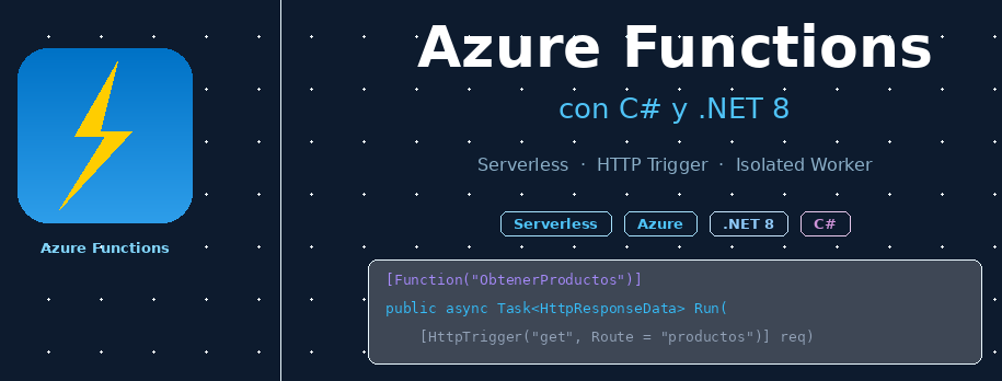 Azure Functions con C# — modelo serverless en Azure