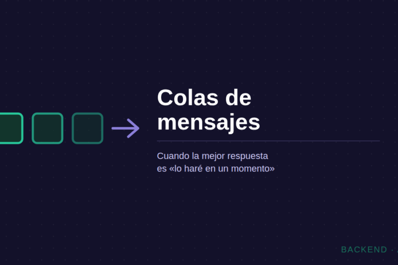 Colas de mensajes: procesamiento asíncrono